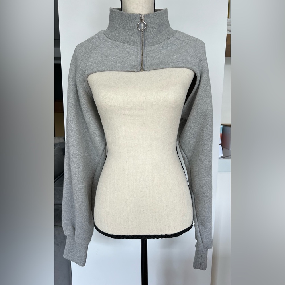 Zipper Cropped Top